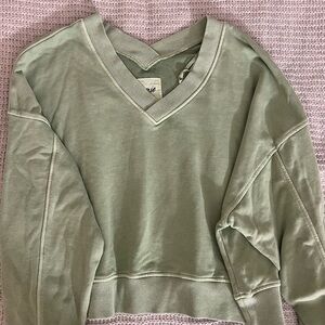 Aerie Sage Green Crewneck Sweater